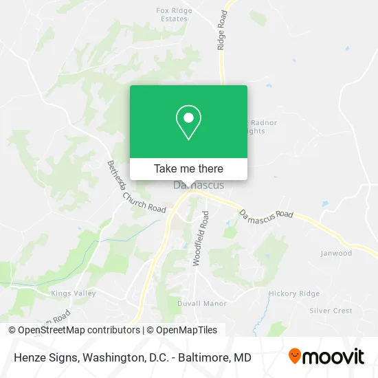 Henze Signs map