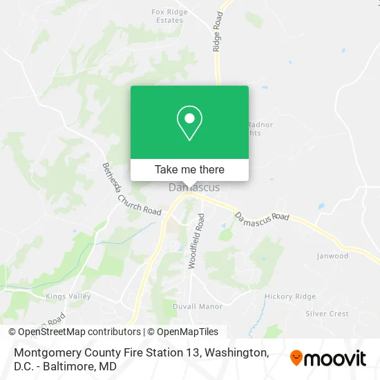 Montgomery County Fire Station 13 map