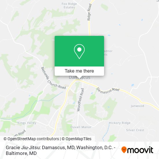 Mapa de Gracie Jiu-Jitsu: Damascus, MD