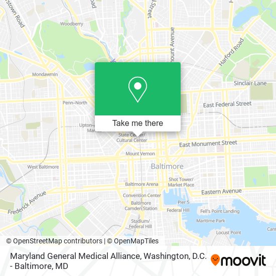 Maryland General Medical Alliance map