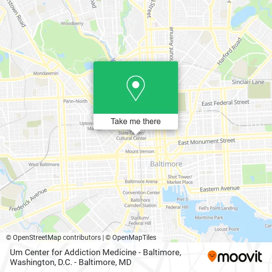 Um Center for Addiction Medicine - Baltimore map