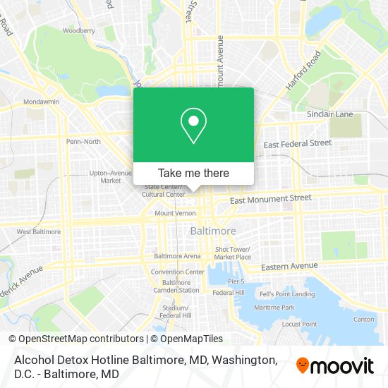 Alcohol Detox Hotline Baltimore, MD map