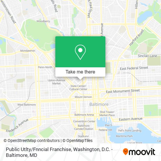 Public Utlty/Fnncial Franchise map