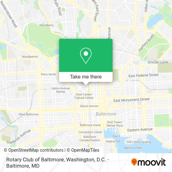Rotary Club of Baltimore map