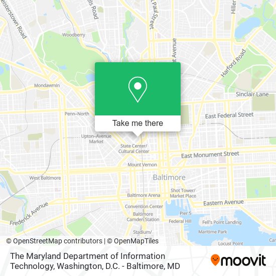 The Maryland Department of Information Technology map