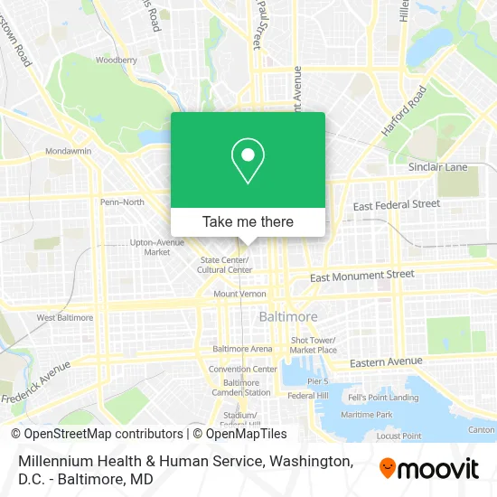 Millennium Health & Human Service map