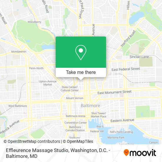 Mapa de Effleurence Massage Studio