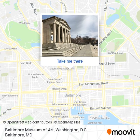 Baltimore Museum of Art map