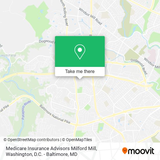 Mapa de Medicare Insurance Advisors Milford Mill