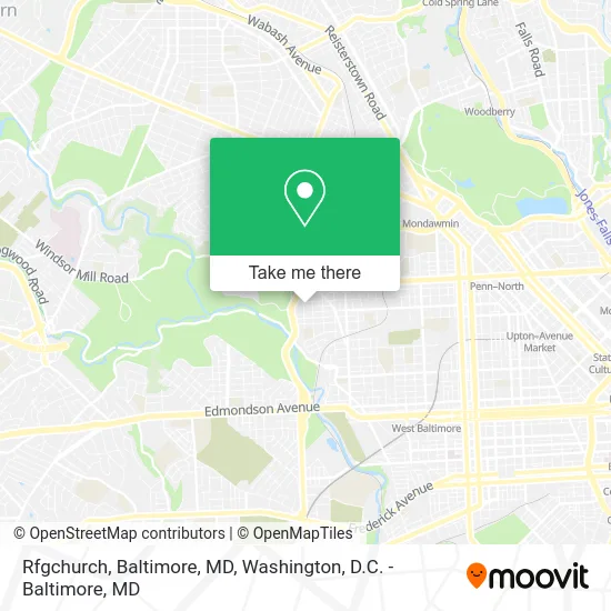 Rfgchurch, Baltimore, MD map
