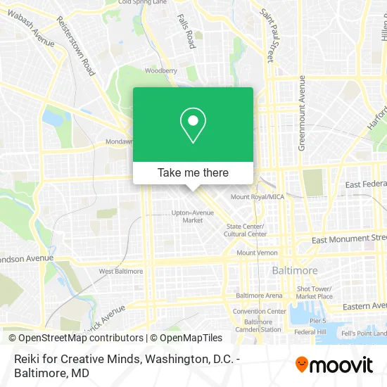 Reiki for Creative Minds map