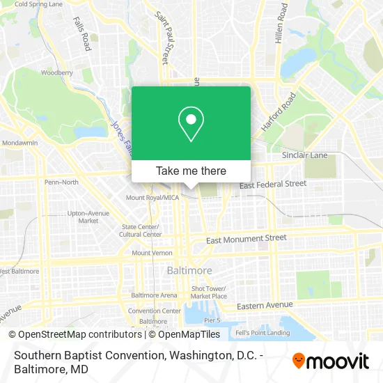 Mapa de Southern Baptist Convention