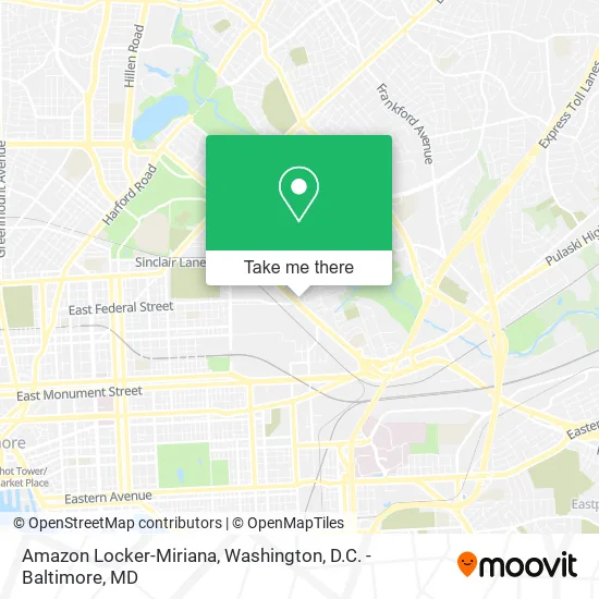 Amazon Locker-Miriana map