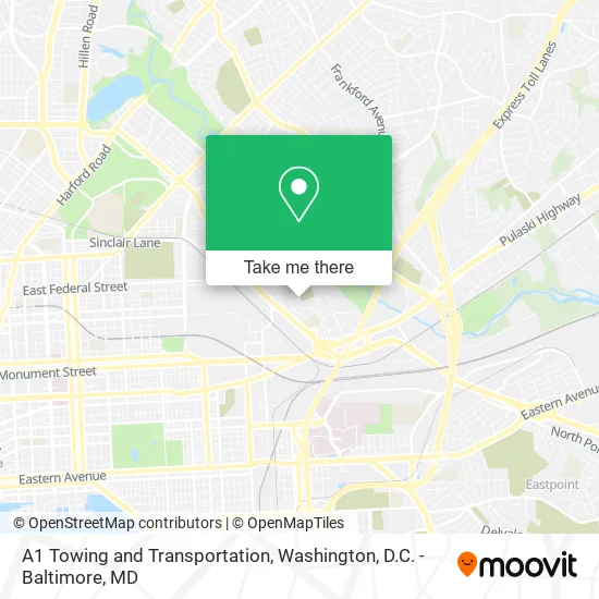 A1 Towing and Transportation map