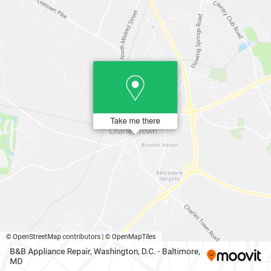 B&B Appliance Repair map