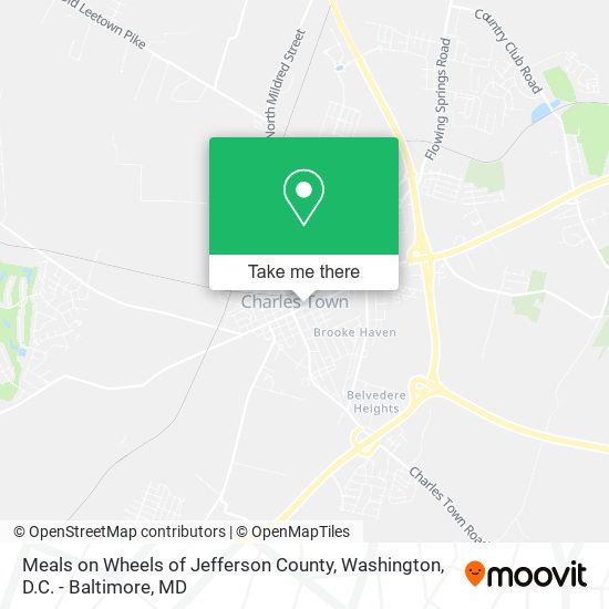 Meals on Wheels of Jefferson County map