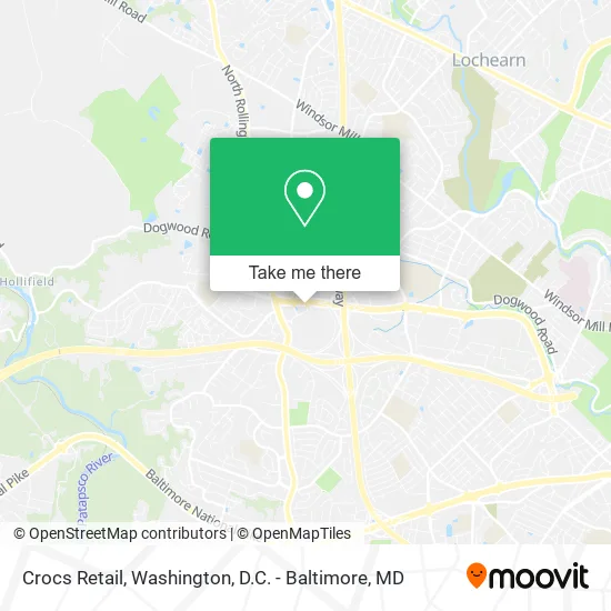 Crocs Retail map