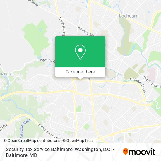 Security Tax Service Baltimore map