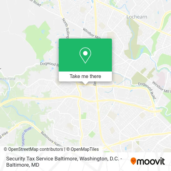 Security Tax Service Baltimore map