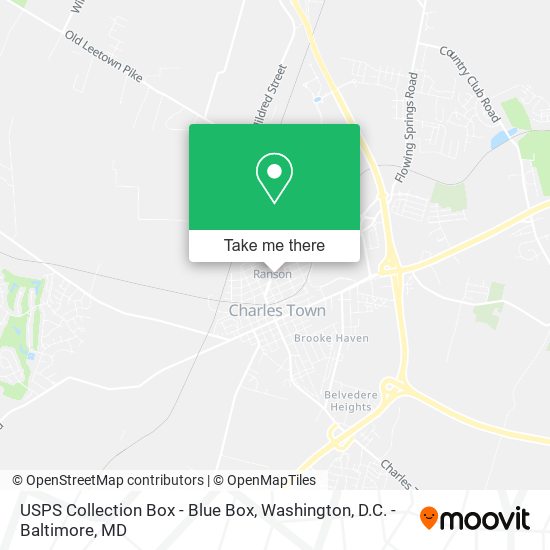 USPS Collection Box - Blue Box map
