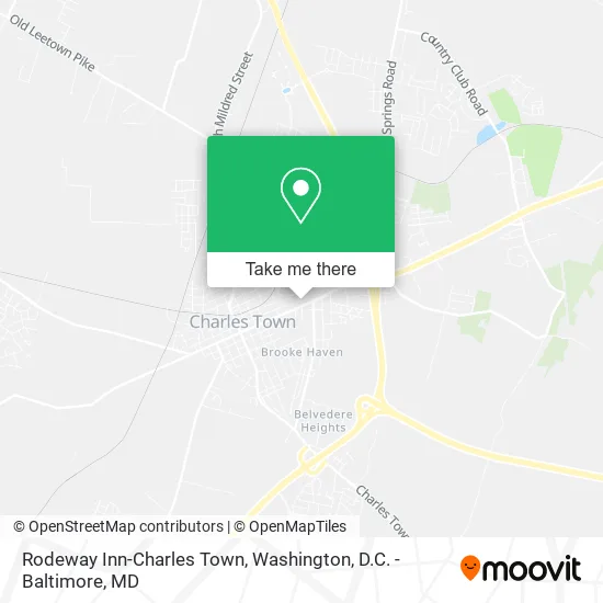 Rodeway Inn-Charles Town map