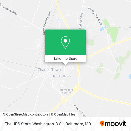 The UPS Store map