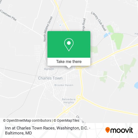 Inn at Charles Town Races map