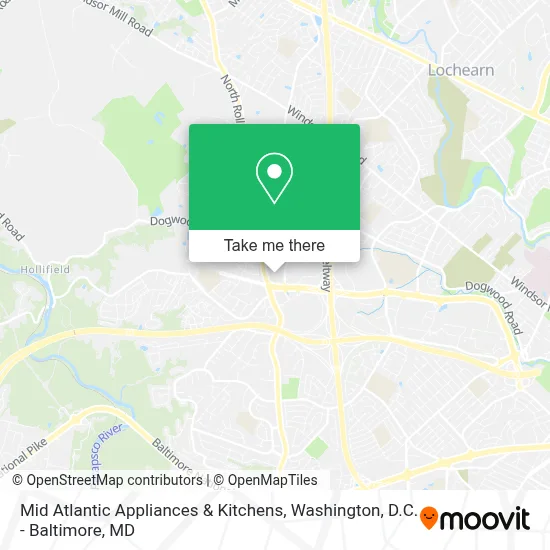 Mid Atlantic Appliances & Kitchens map