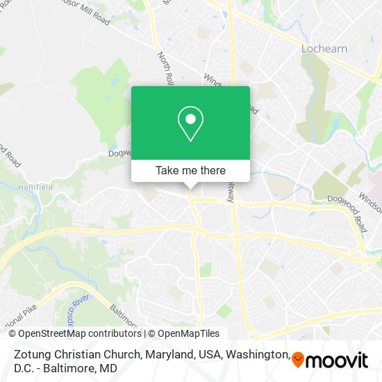 Mapa de Zotung Christian Church, Maryland, USA