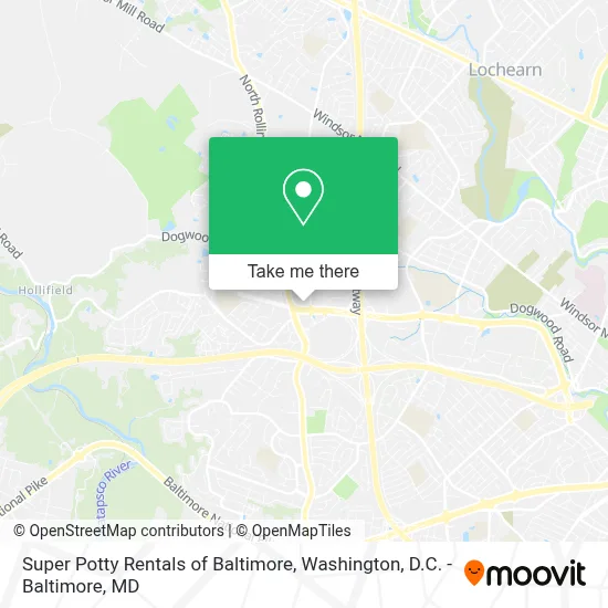 Super Potty Rentals of Baltimore map