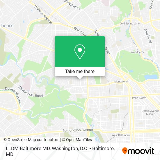 LLDM Baltimore MD map