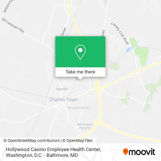 Hollywood Casino Employee Health Center map