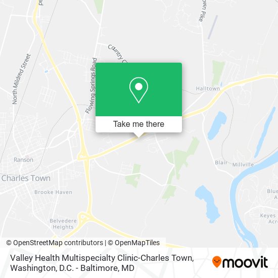 Mapa de Valley Health Multispecialty Clinic-Charles Town