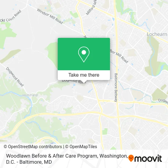 Woodlawn Before & After Care Program map