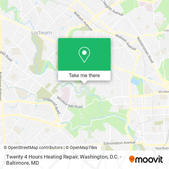 Twenty 4 Hours Heating Repair map