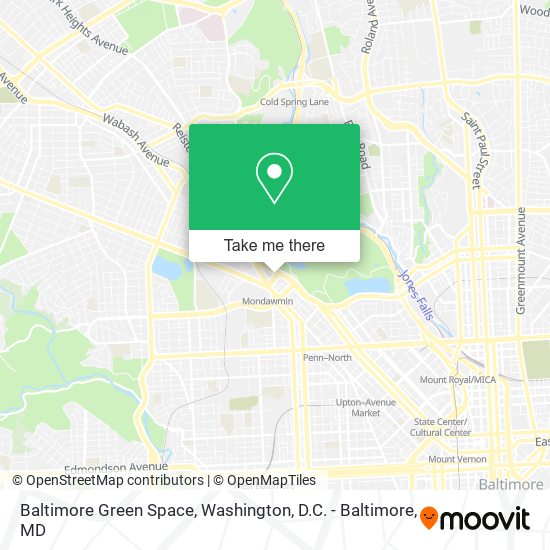 Mapa de Baltimore Green Space