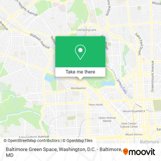 Mapa de Baltimore Green Space