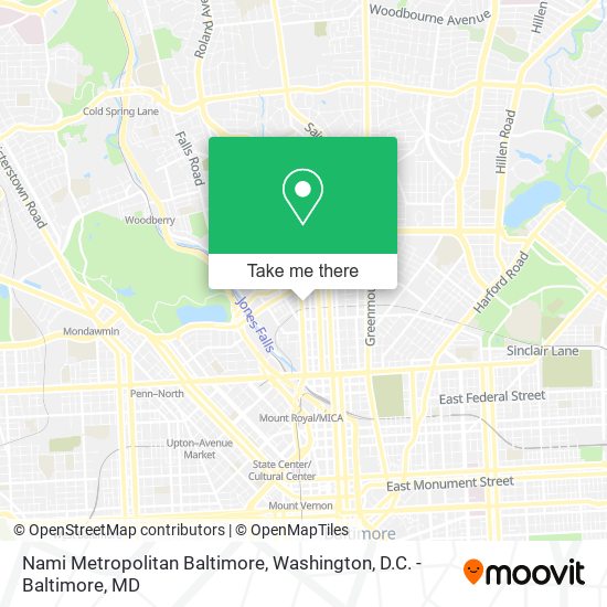 Nami Metropolitan Baltimore map