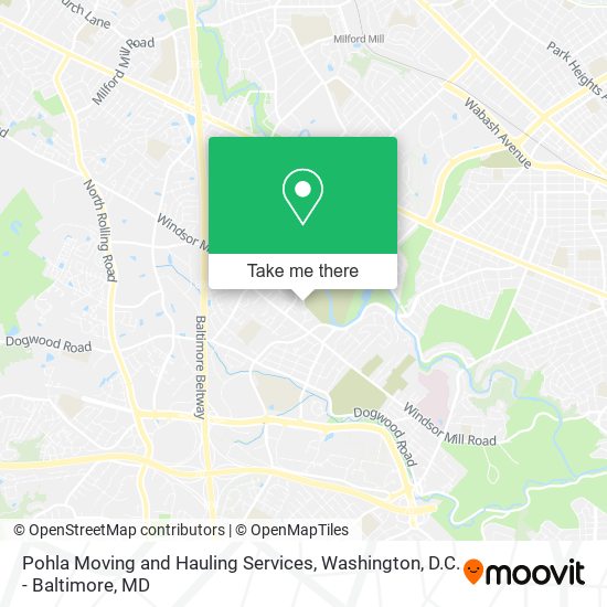 Pohla Moving and Hauling Services map