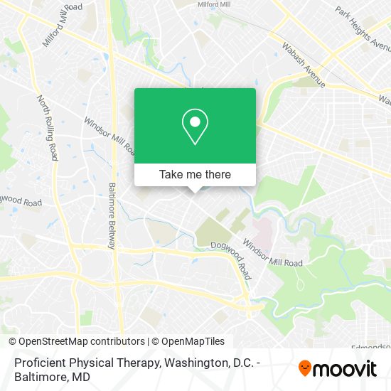 Proficient Physical Therapy map