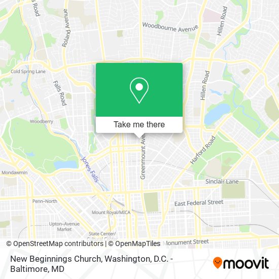 New Beginnings Church map