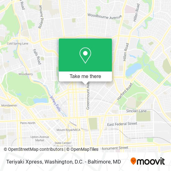 Mapa de Teriyaki Xpress