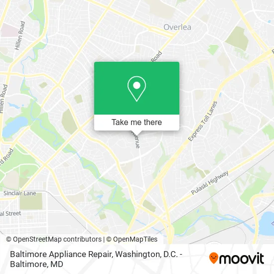 Baltimore Appliance Repair map