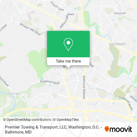 Mapa de Premier Towing & Transport, LLC