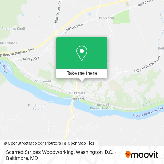 Mapa de Scarred Stripes Woodworking
