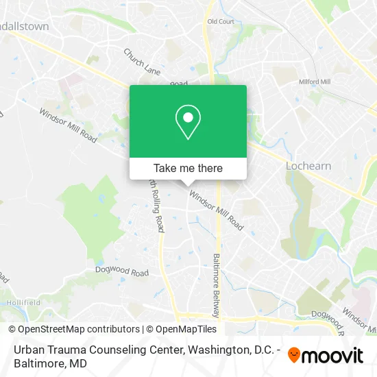 Urban Trauma Counseling Center map