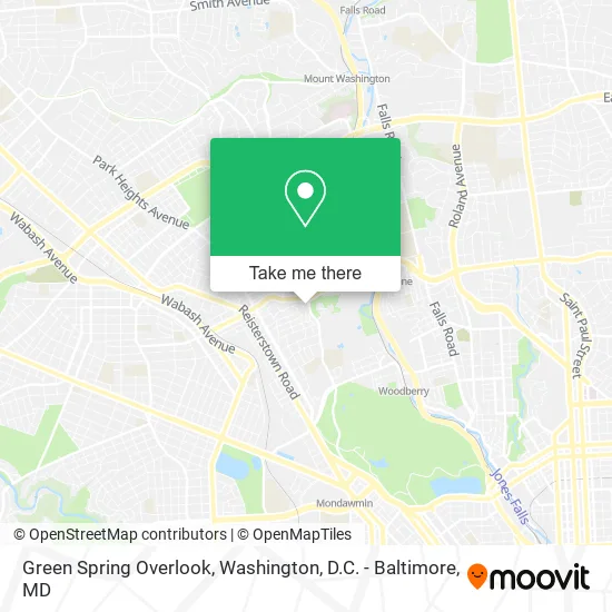 Green Spring Overlook map
