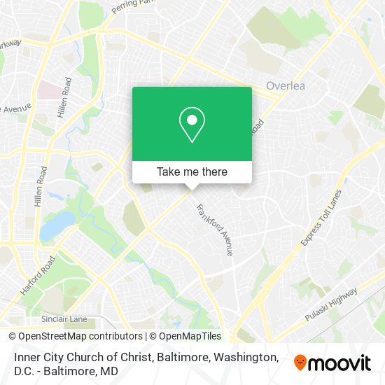 Inner City Church of Christ, Baltimore map