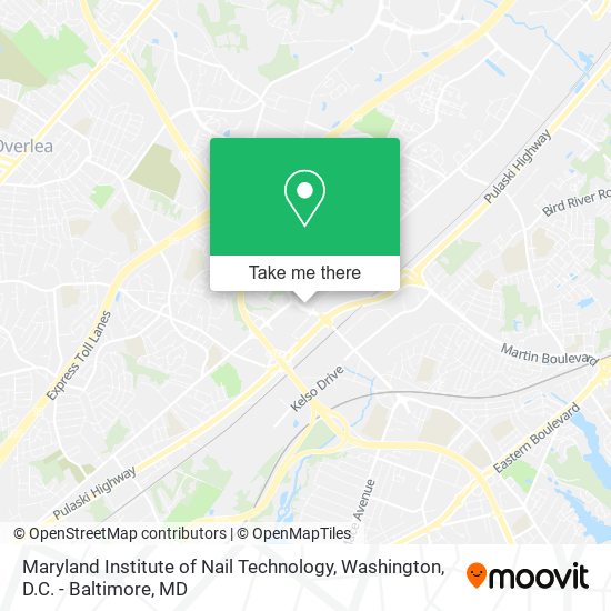 Mapa de Maryland Institute of Nail Technology