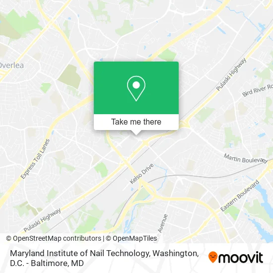 Mapa de Maryland Institute of Nail Technology